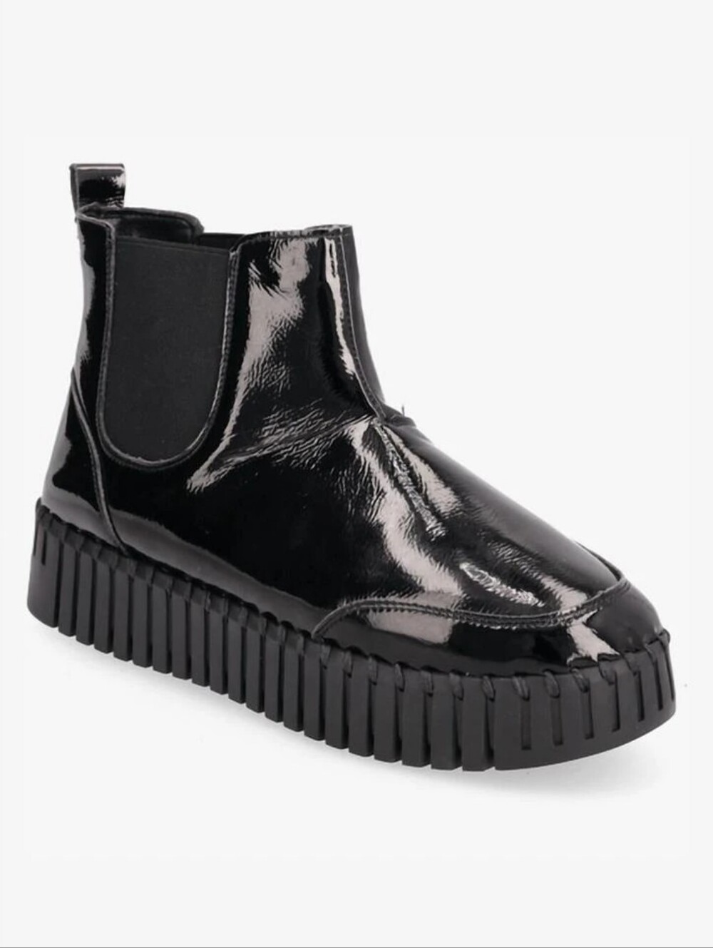 Ilse Jacobsen - Women's Tulip 6061 Black Gloss Patent Chelsea Bootie EU 39 EUC